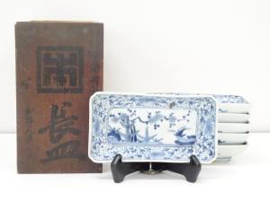 伊万里 染付松竹梅長皿6客(6上)